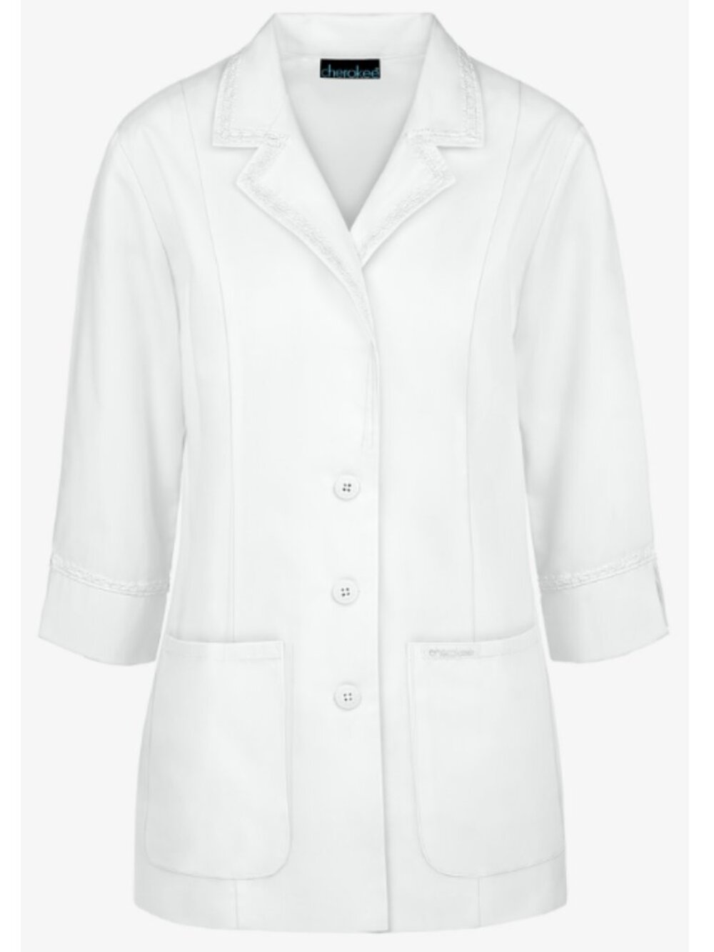 Cherokee 2330 -- 3/4 Sleeve Lab Coat - White